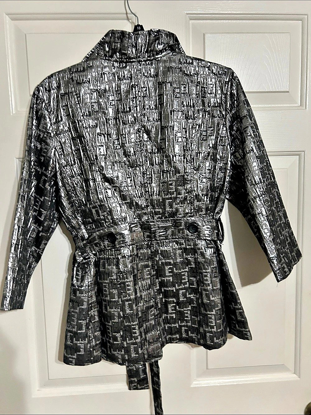 Ruby Rd. Metallic Jacquard Belted Jacket. - Picture 2 of 2